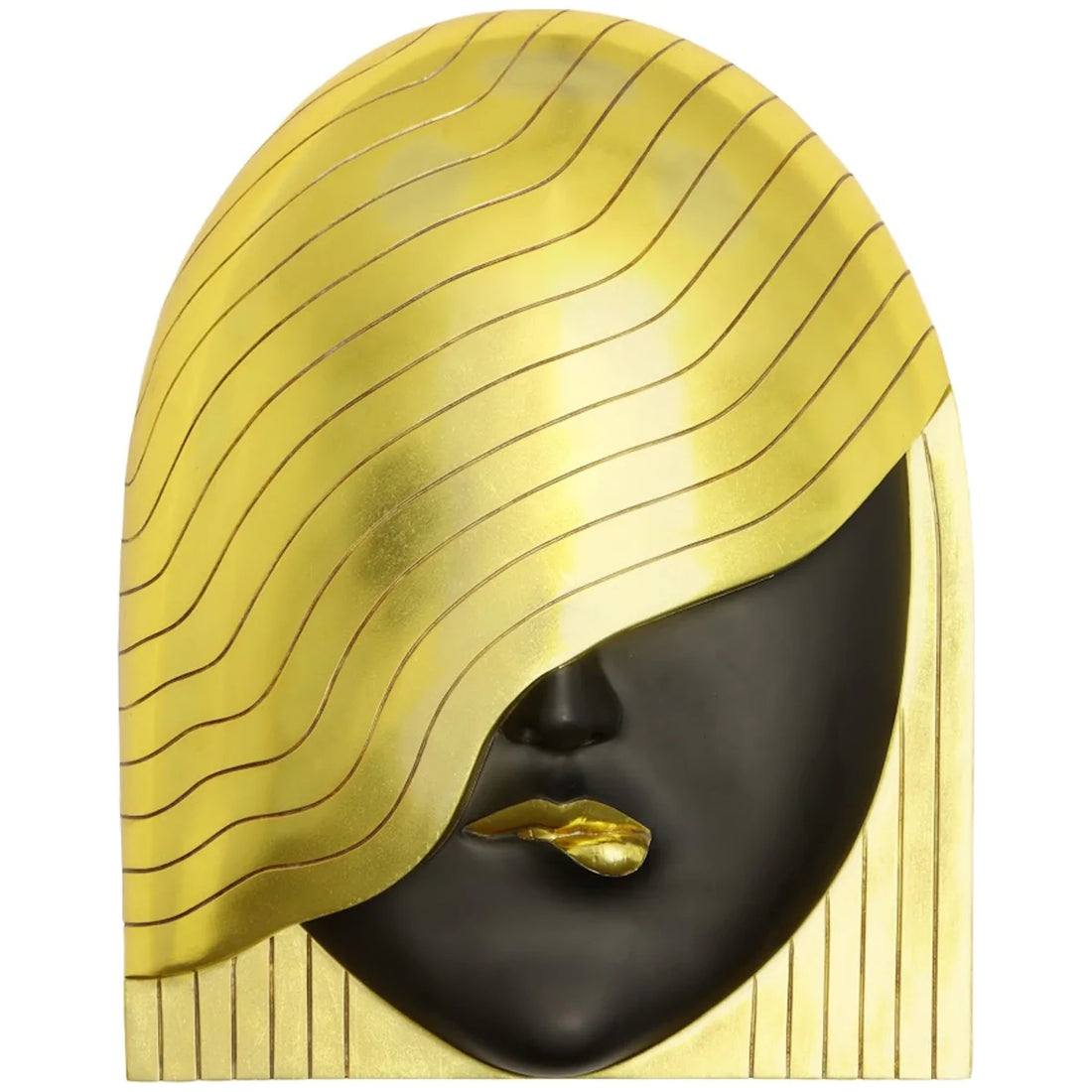 Phillips Collection Fashion Faces Wave Black and Gold Wall Art