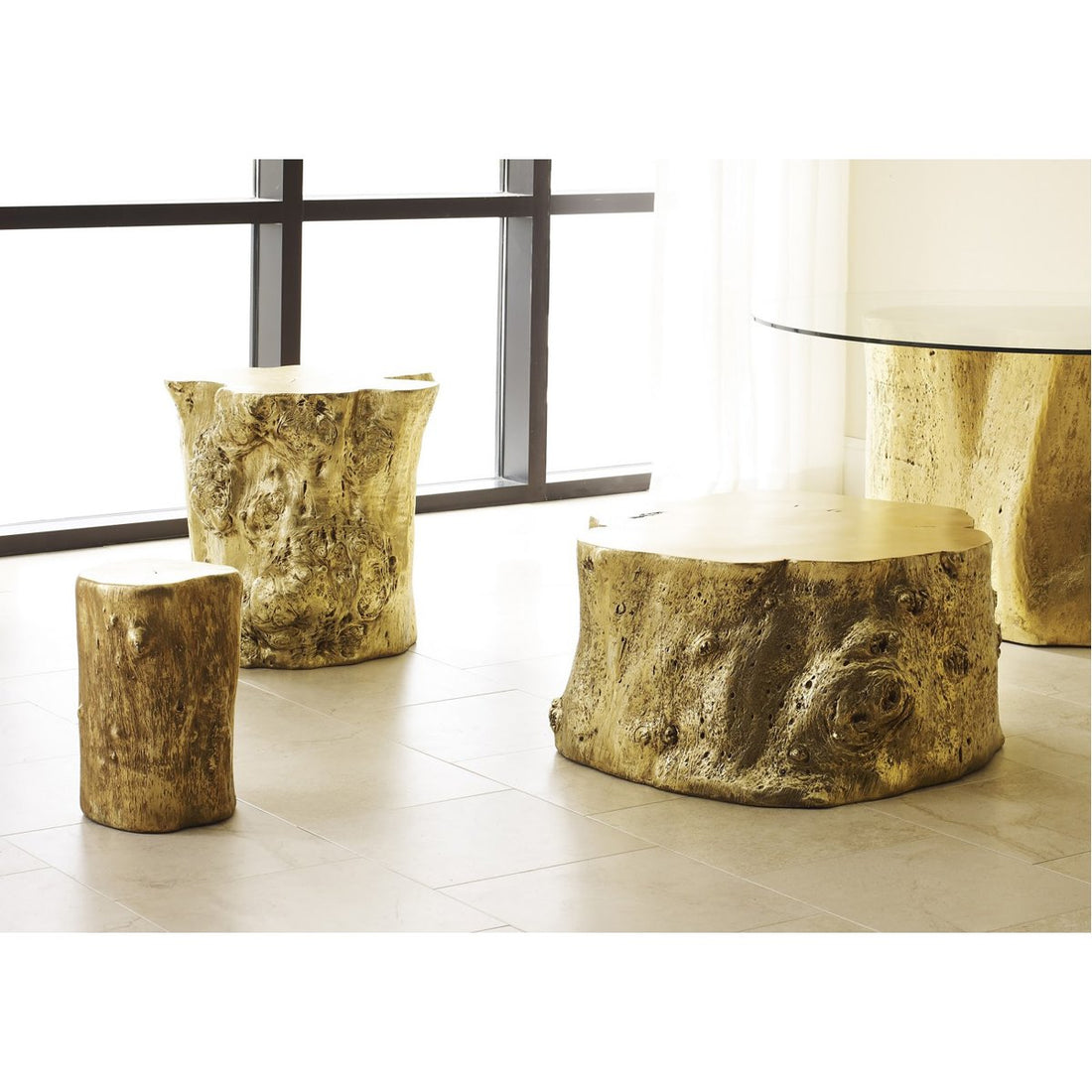 Phillips Collection Log Small Stool