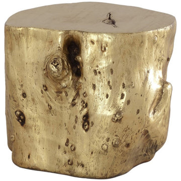 Phillips Collection Log Large Stool, Gold Leaf