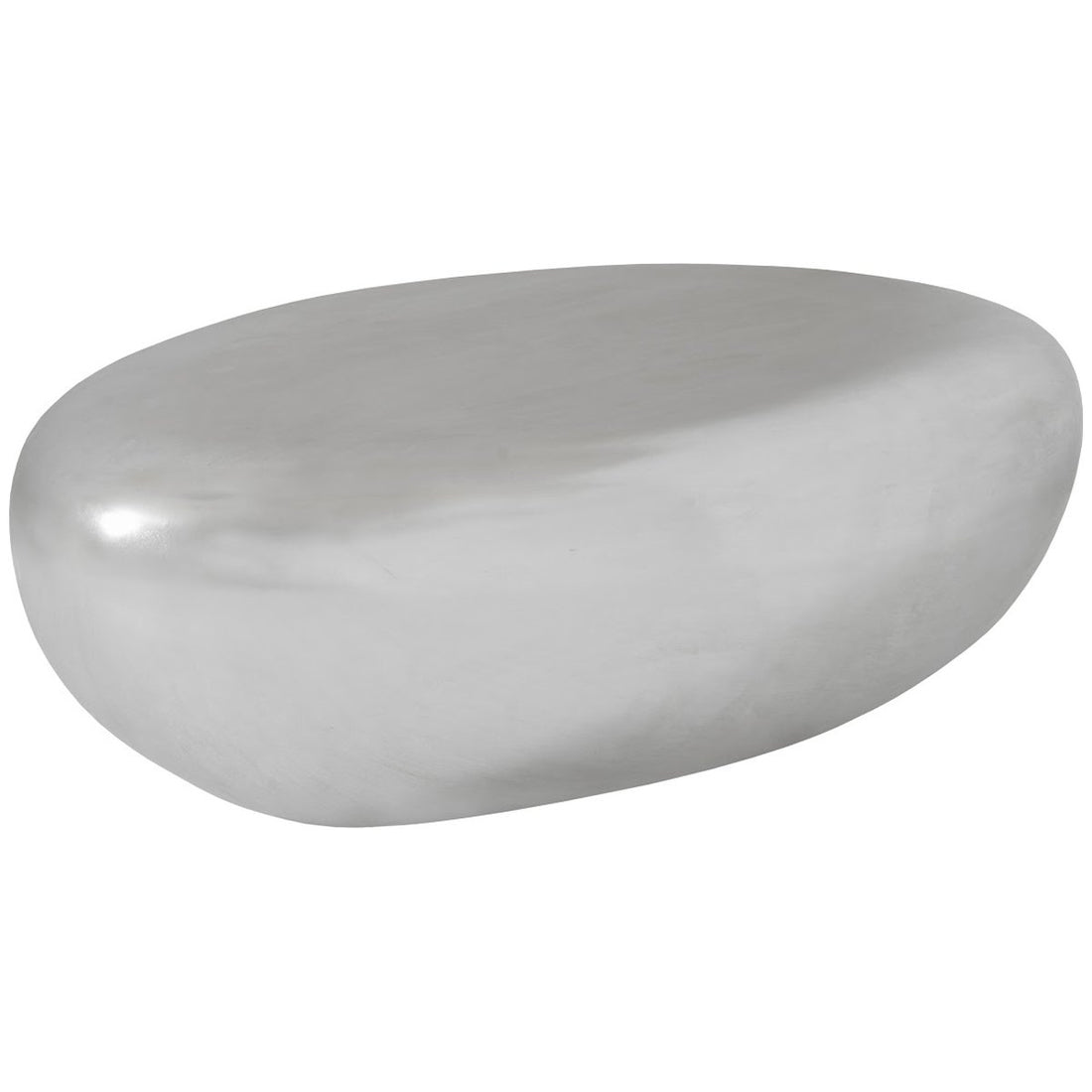 Phillips Collection River Stone Silver Leaf Coffee Table