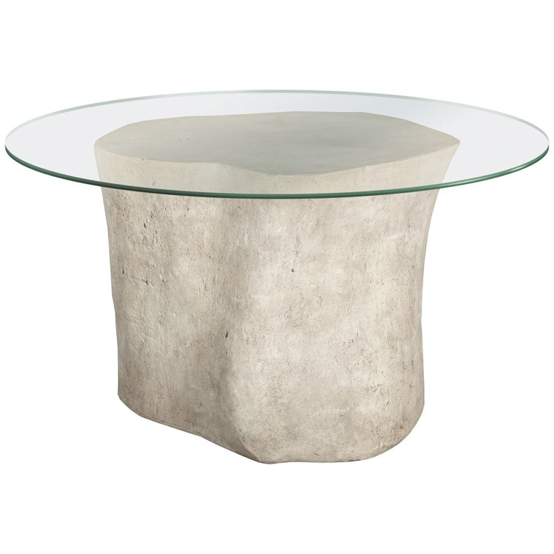 Phillips Collection Log Outdoor Dining Table, Roman Stone