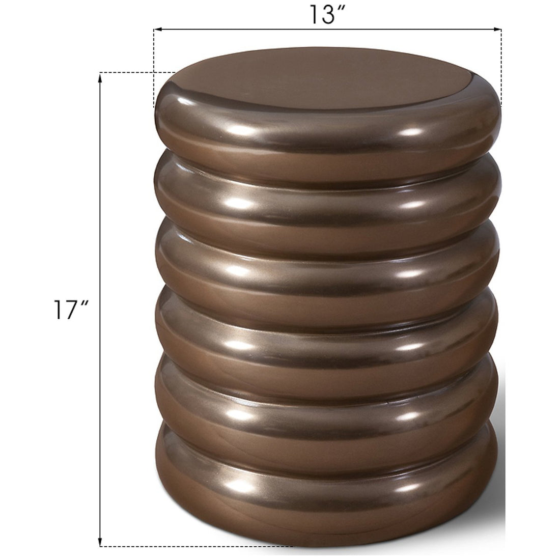 Phillips Collection Ribbed Outdoor Stool