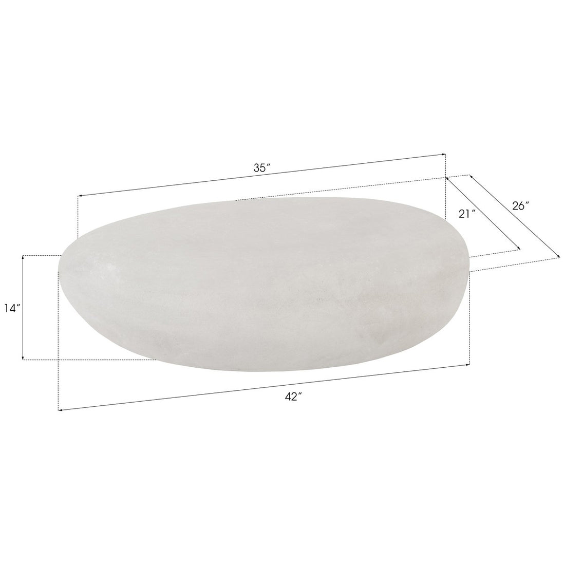 Phillips Collection River Stone Outdoor Coffee Table