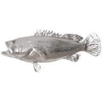 Phillips Collection Estuary Cod Fish Wall Sculpture, Silver Leaf