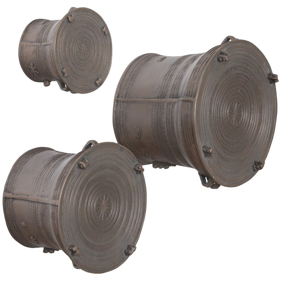 Phillips Collection Laotian Rain Drums, 3-Piece Set