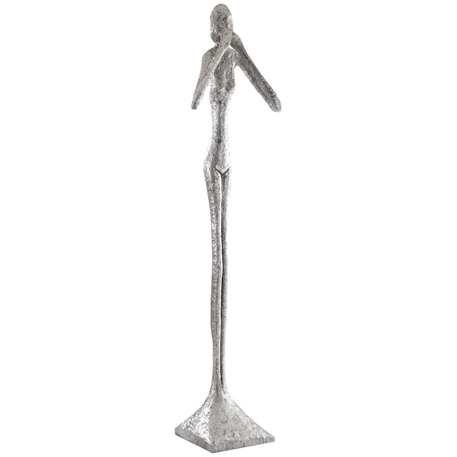 Phillips Collection Speak No Evil Large Slender Sculpture, Silver Leaf