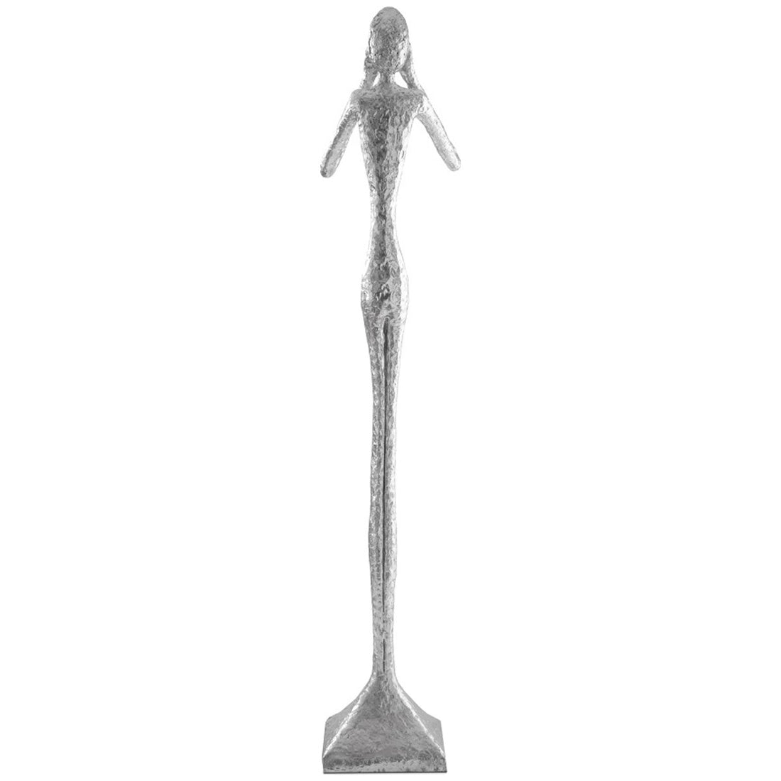 Phillips Collection See No Evil Large Slender Sculpture, Silver Leaf