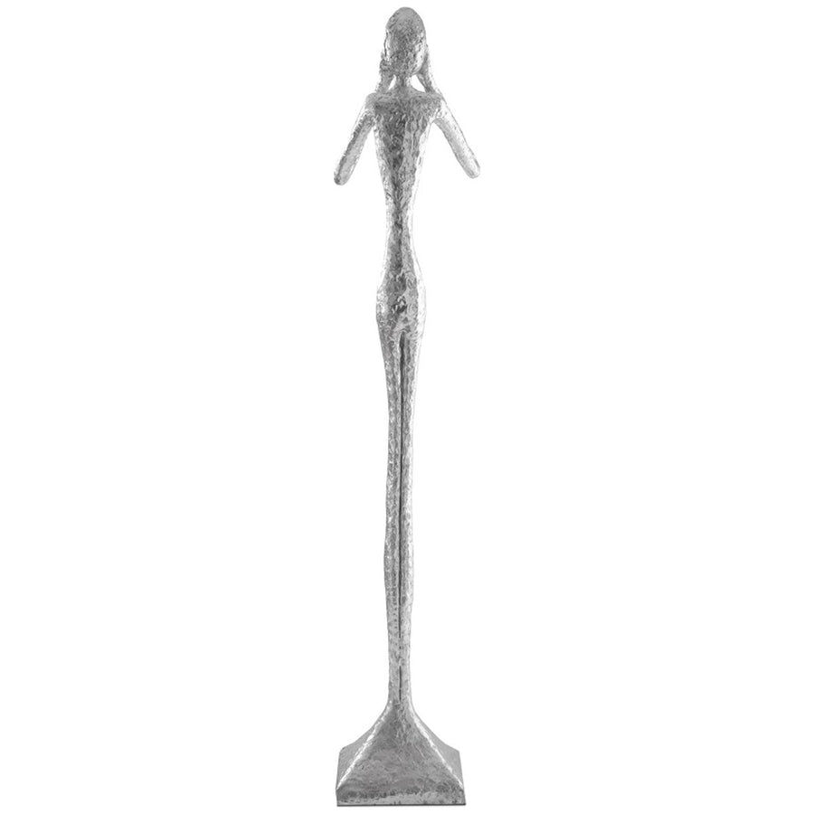 Phillips Collection See No Evil Large Slender Sculpture, Silver Leaf