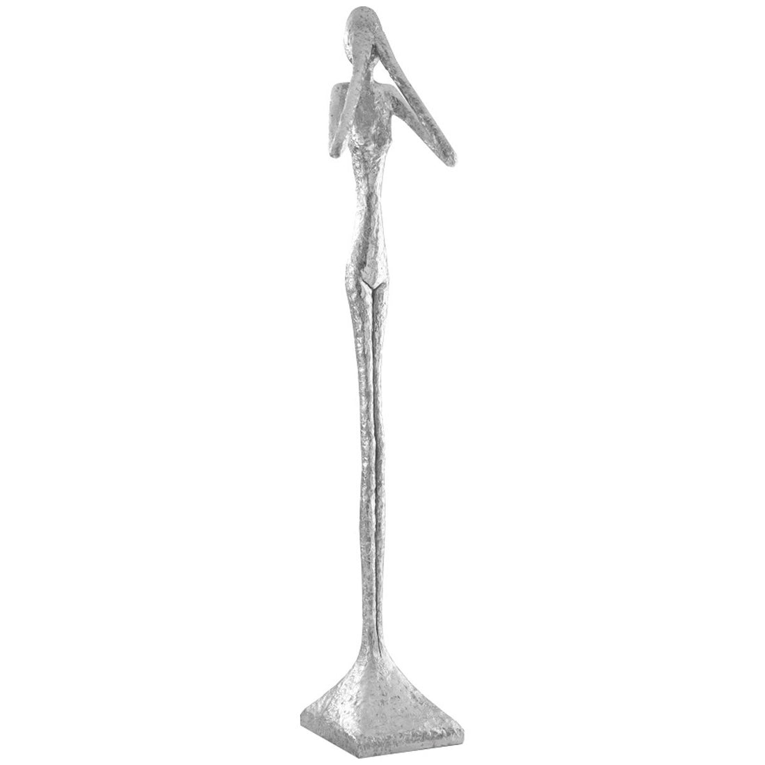 Phillips Collection See No Evil Large Slender Sculpture, Silver Leaf