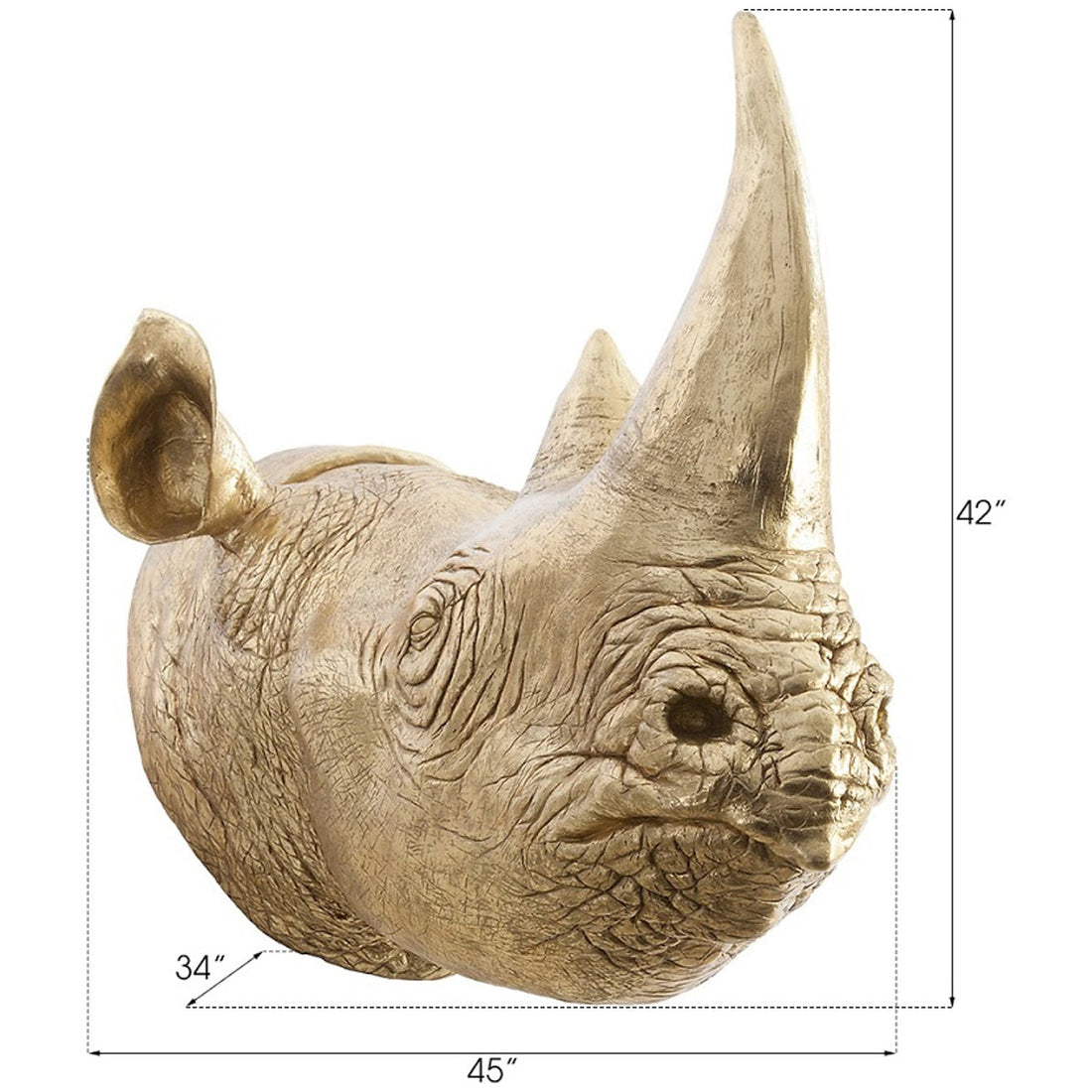 Phillips Collection Rhino Gold Wall Art