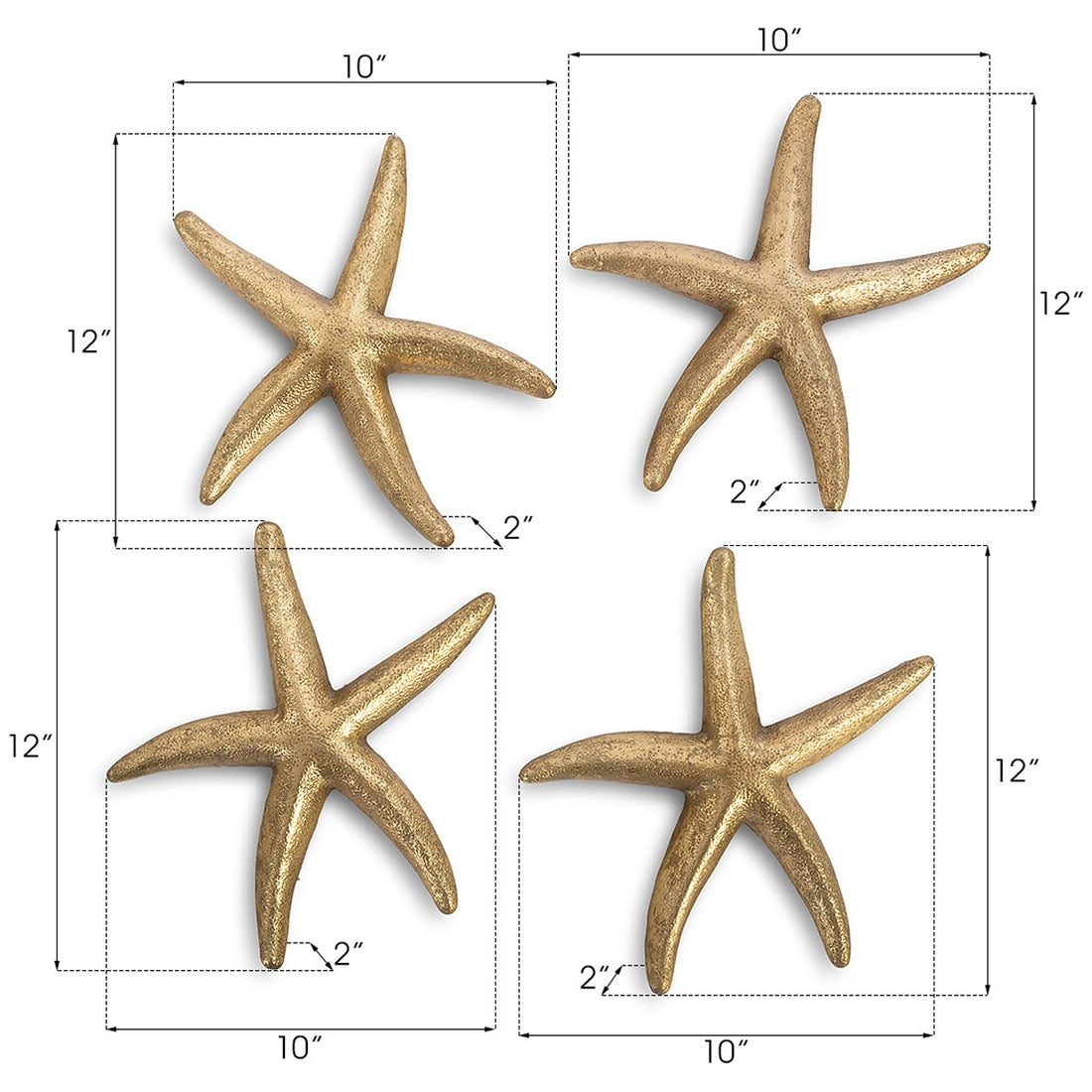 Phillips Collection Starfish Wall Decor, Set of 4