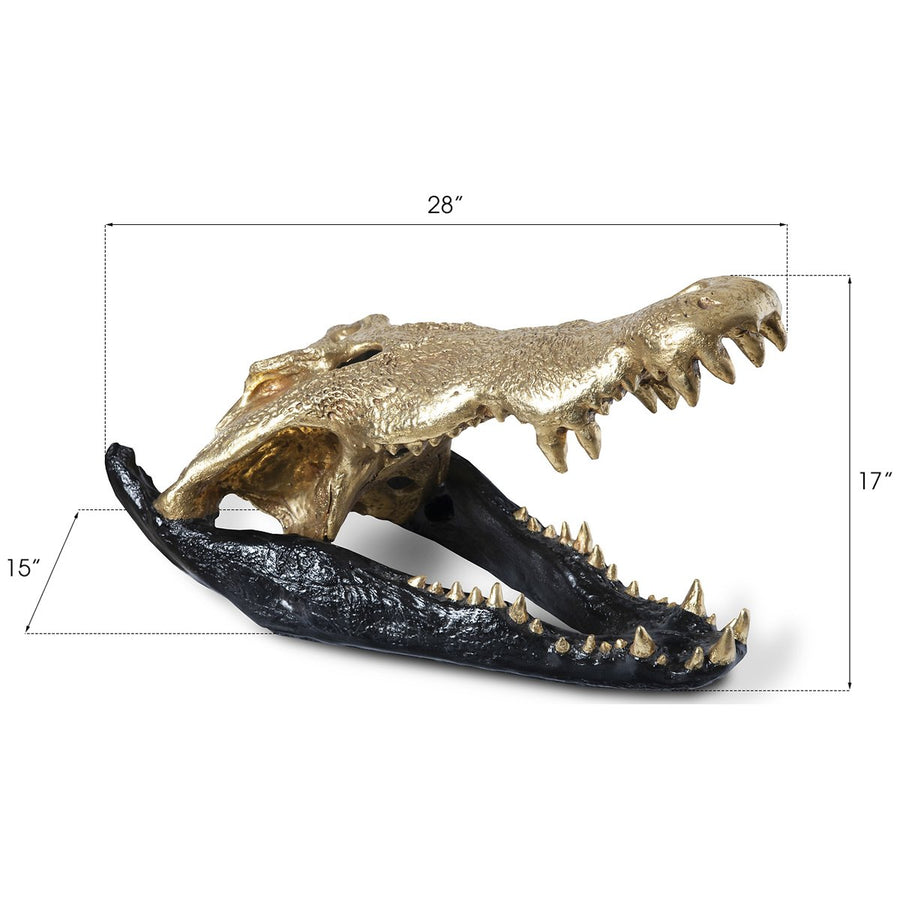 Phillips Collection Crocodile Skull Sculpture