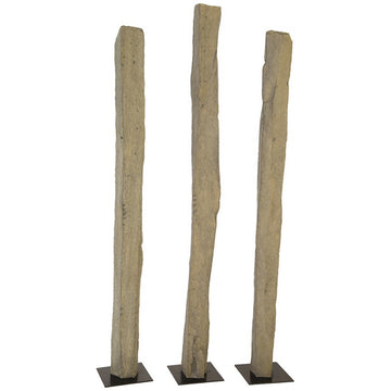 Phillips Collection Cast Splinter Stone Sculptures, 3-Piece Set