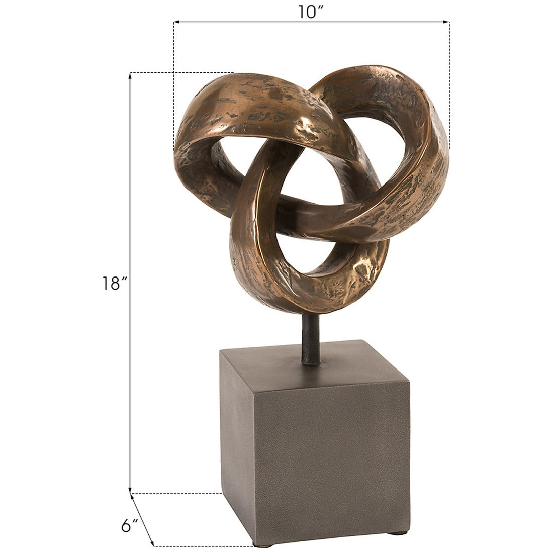 Phillips Collection Trifoil Table Sculpture, Bronze