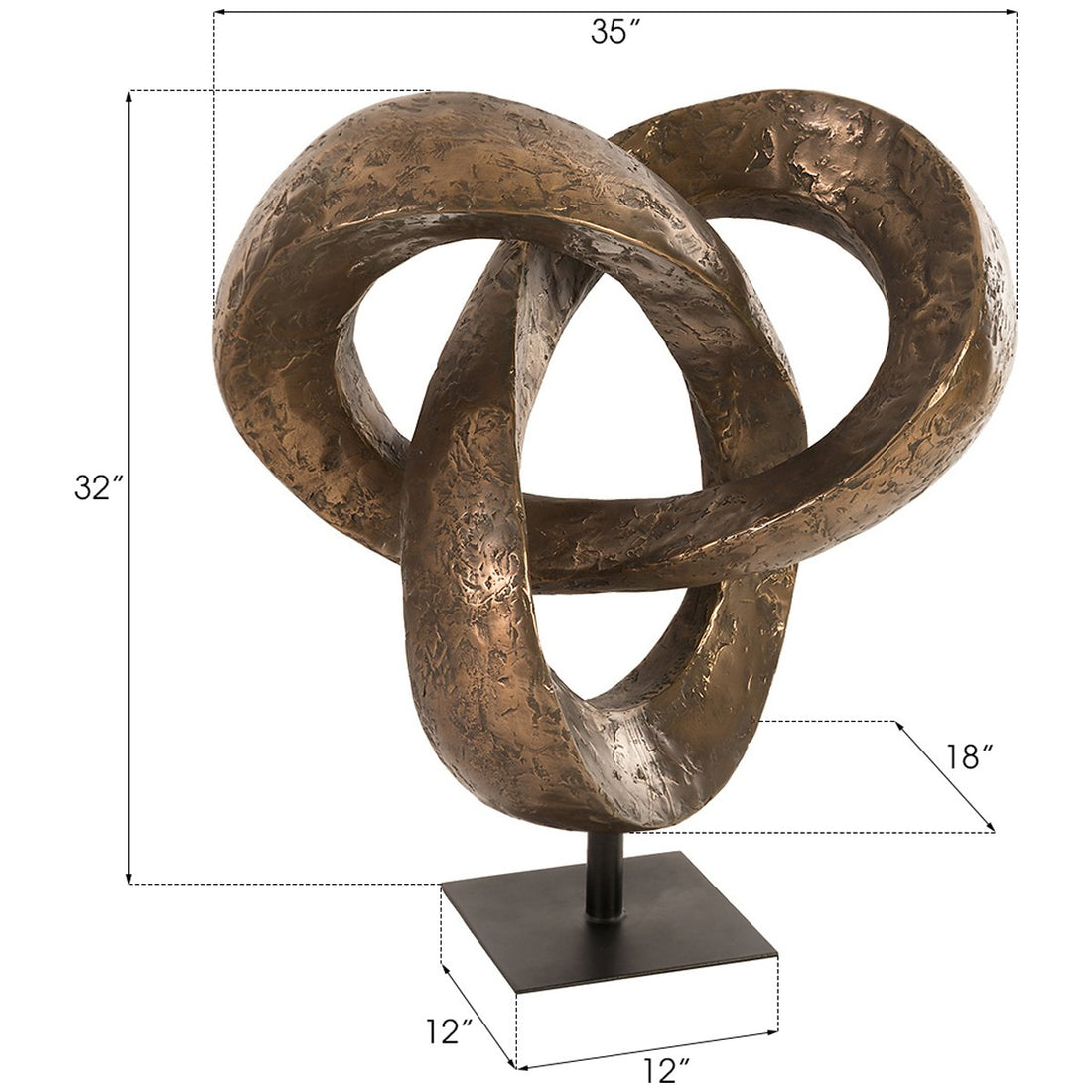 Phillips Collection Trifoil Sculpture, Bronze