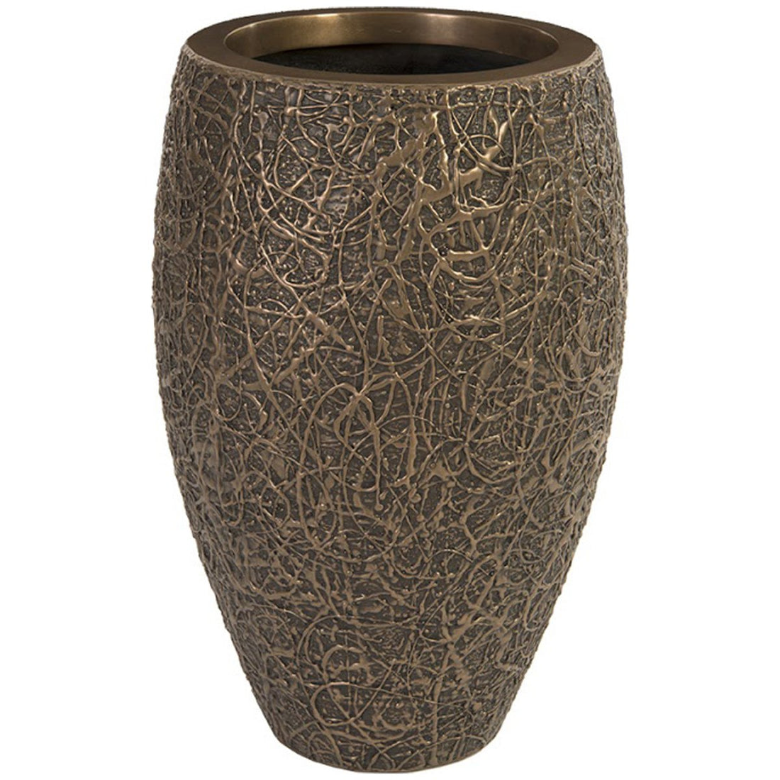 Phillips Collection String Theory Outdoor Planter, Bronze