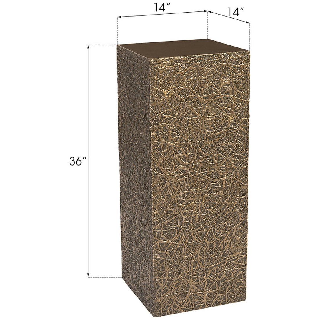 Phillips Collection String Theory Outdoor Pedestal, Bronze