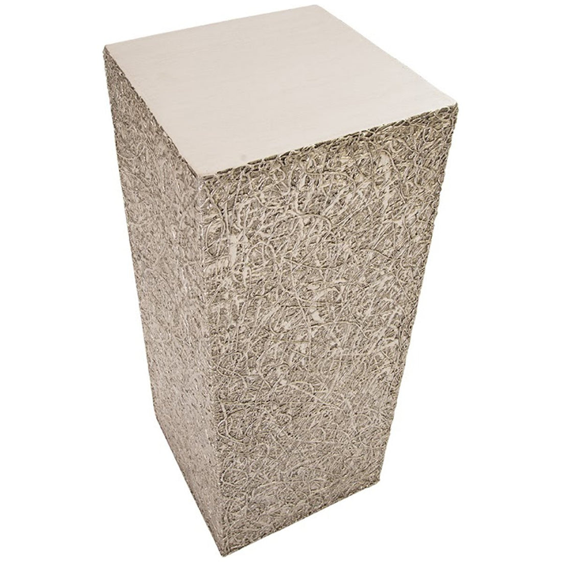 Phillips Collection String Theory Pedestal, Silver Leaf