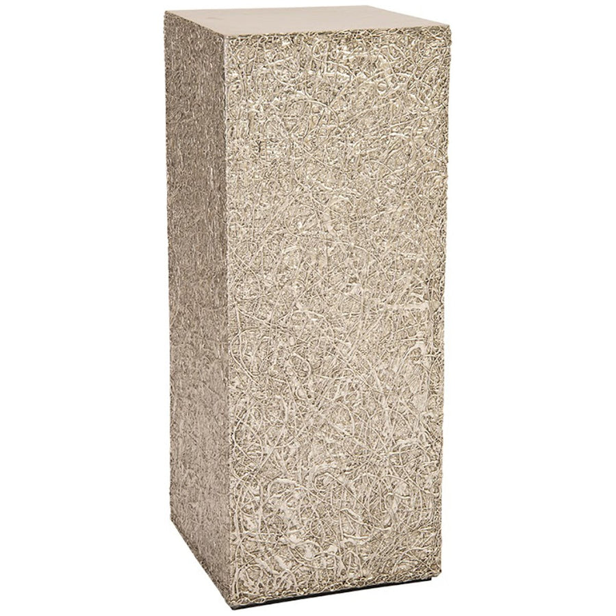 Phillips Collection String Theory Pedestal, Silver Leaf