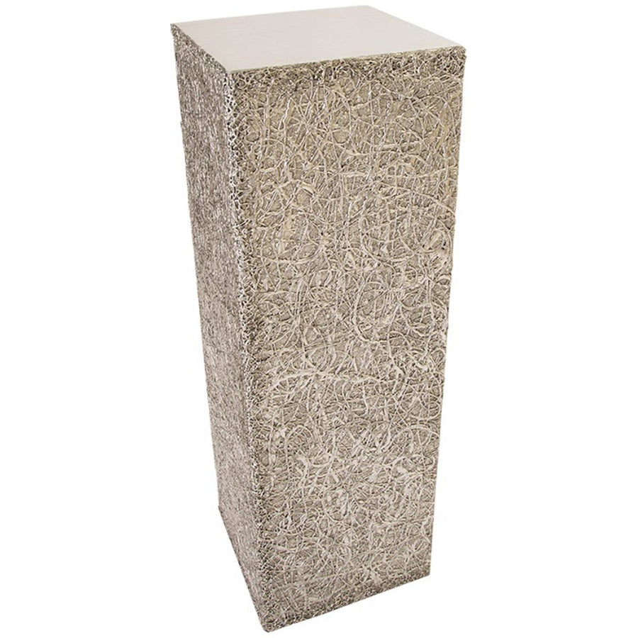 Phillips Collection String Theory Pedestal, Silver Leaf