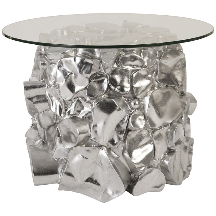 Phillips Collection Cairn Side Table, Silver Leaf