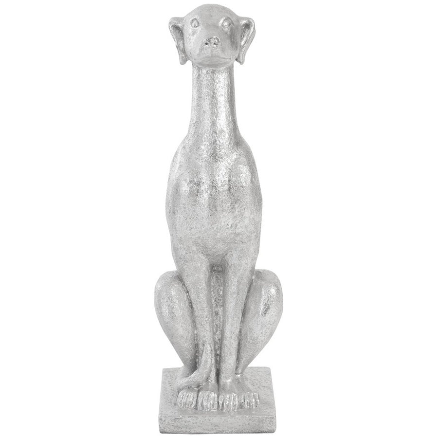 Phillips Collection Greyhound Sculpture, Silver Leaf