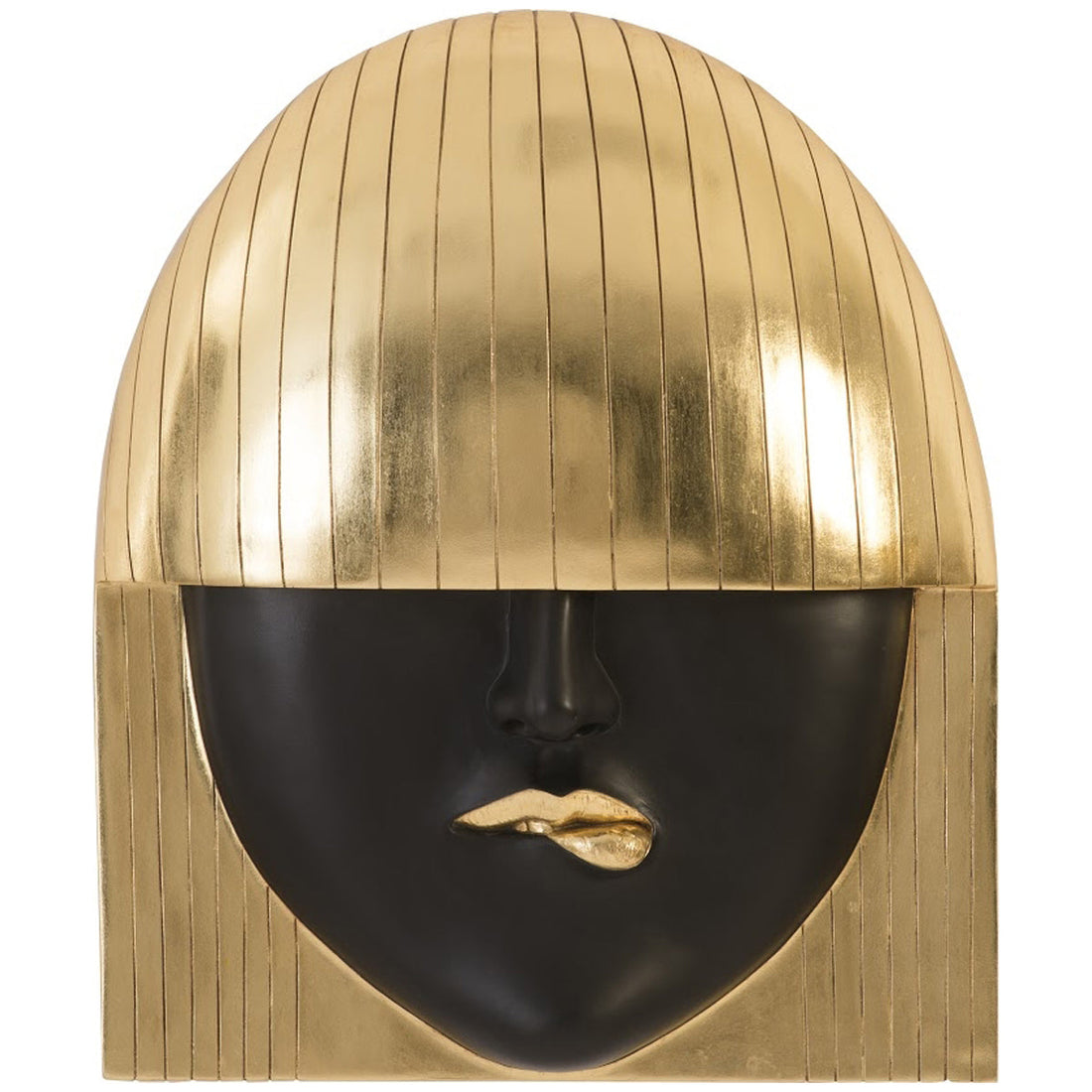 Phillips Collection Fashion Faces Pout Black and Gold Wall Art