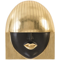 Phillips Collection Fashion Faces Smile Black and Gold Wall Art