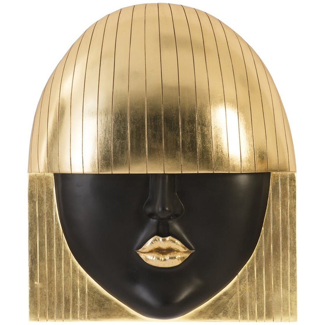 Phillips Collection Fashion Faces Kiss Black and Gold Wall Art