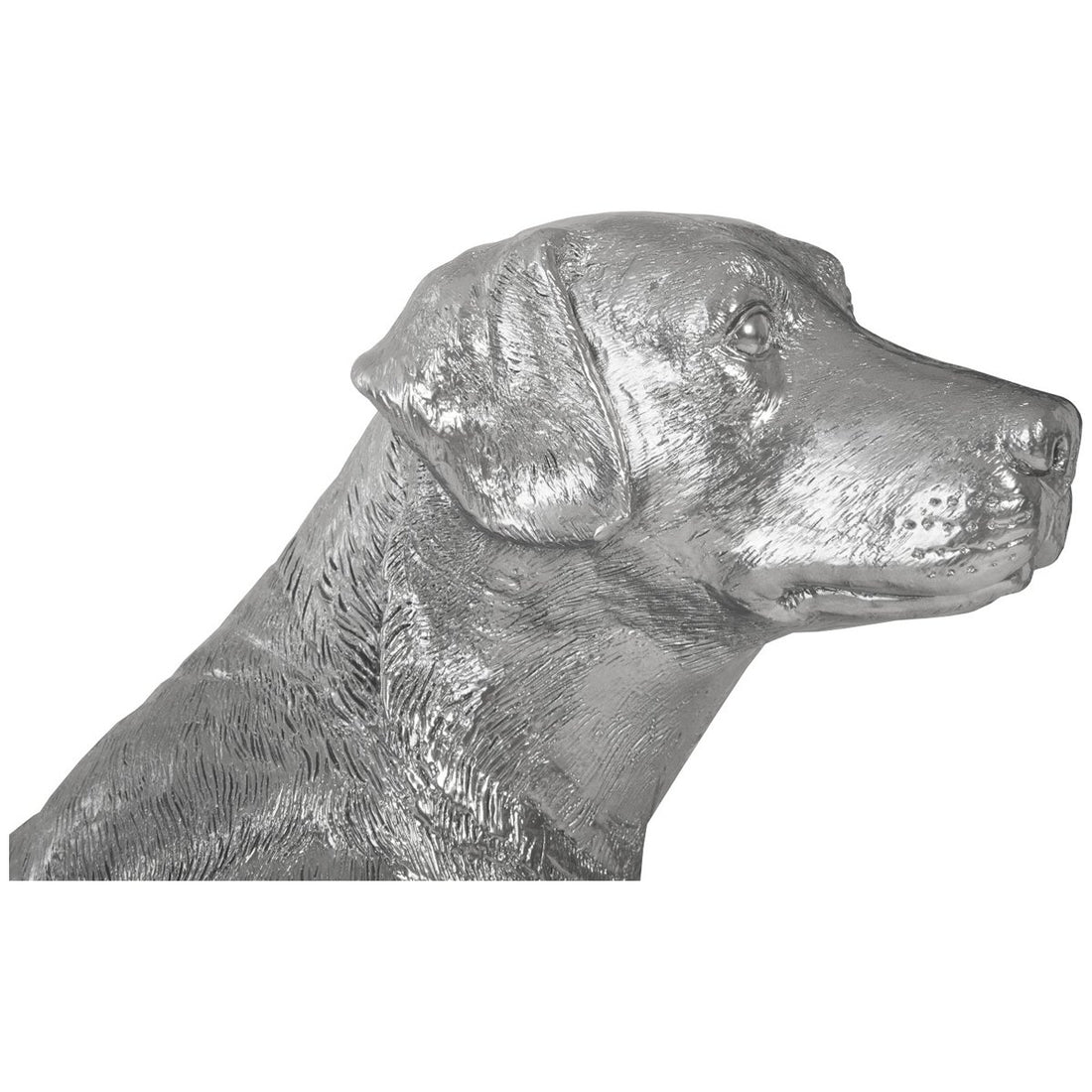 Phillips Collection Labrador Dog Sculpture, Liquid Silver