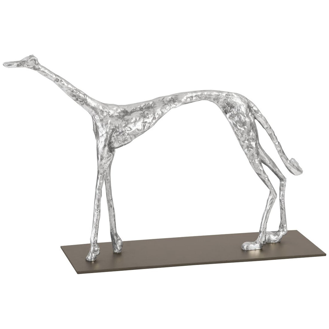 Phillips Collection Greyhound Sculpture on Black Metal Base