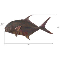 Phillips Collection Permit Fish Wall Sculpture, Copper Patina