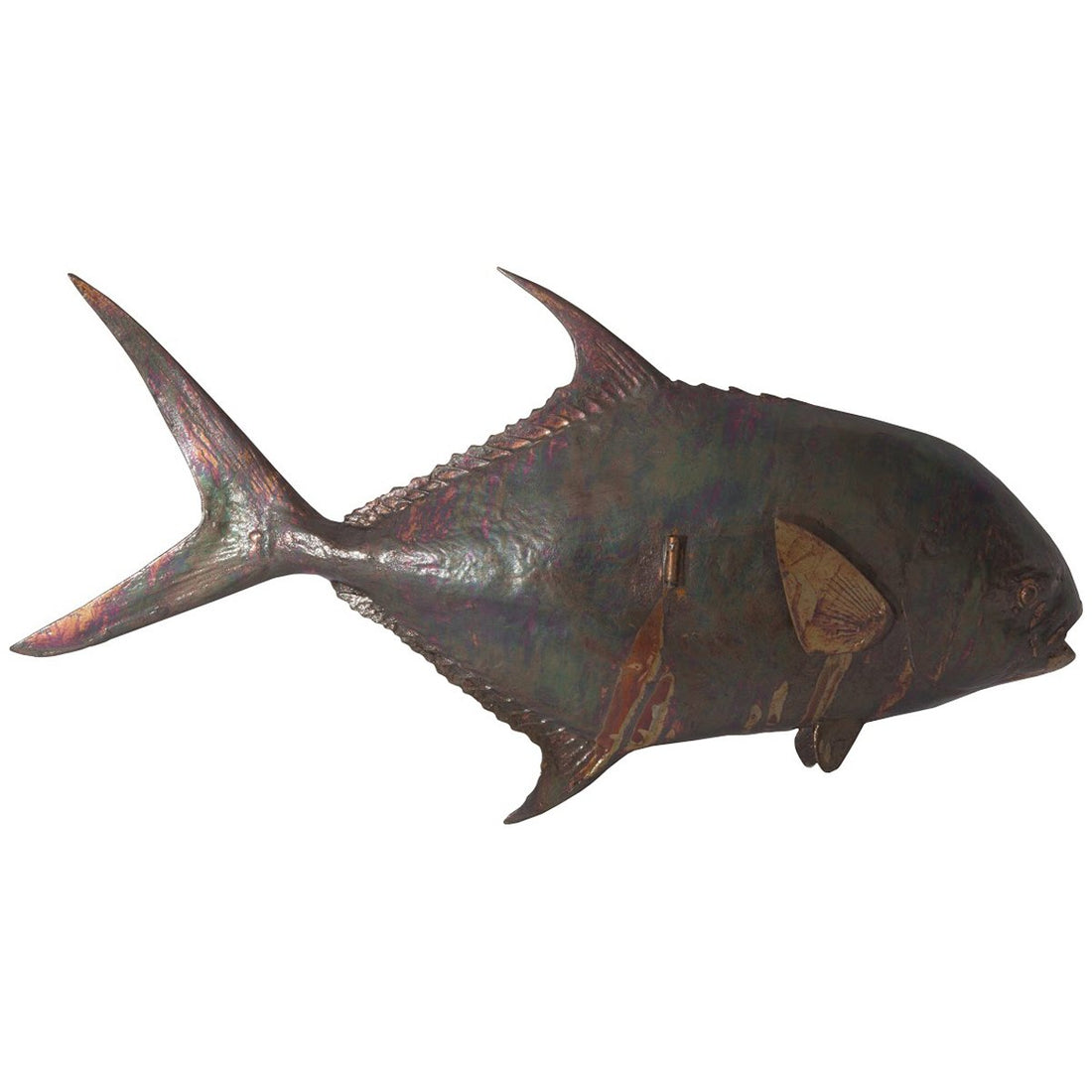 Phillips Collection Permit Fish Wall Sculpture, Copper Patina