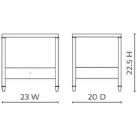 Villa & House Pascal 1-Drawer Side Table