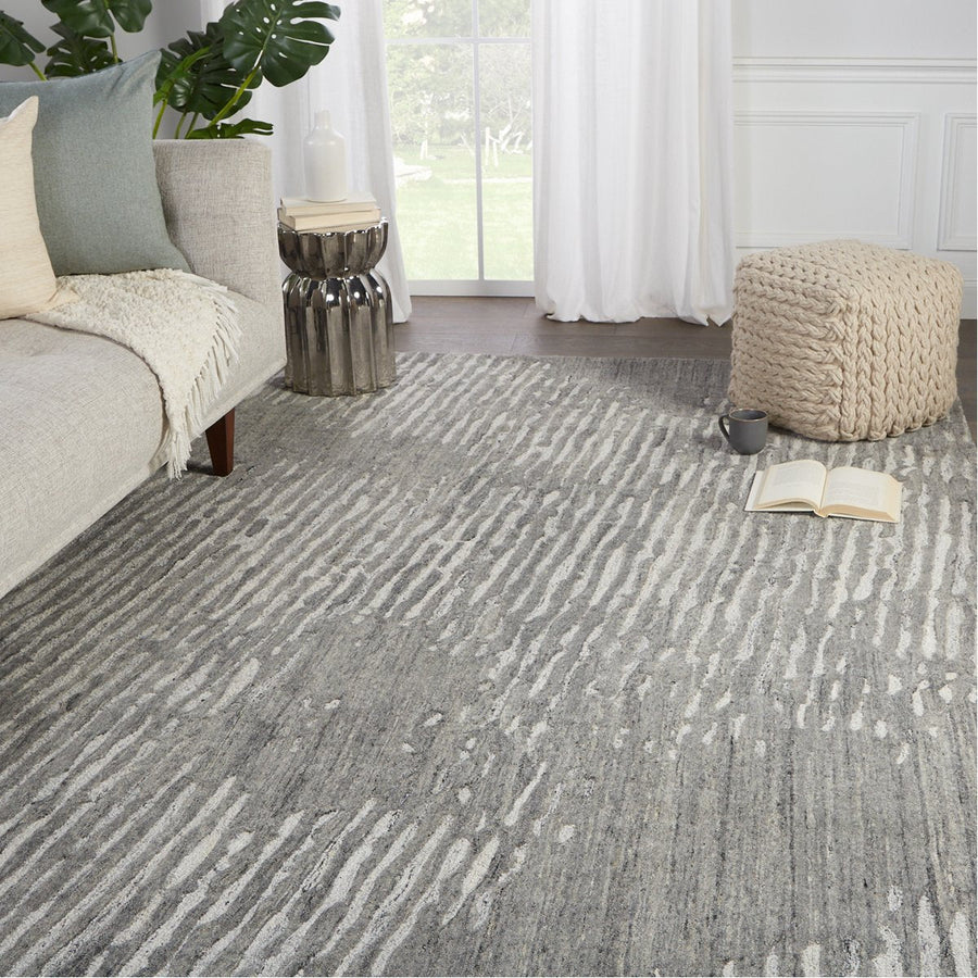 Jaipur Pathways by Verde Home Stockholm Abstract Gray PVH10 Rug