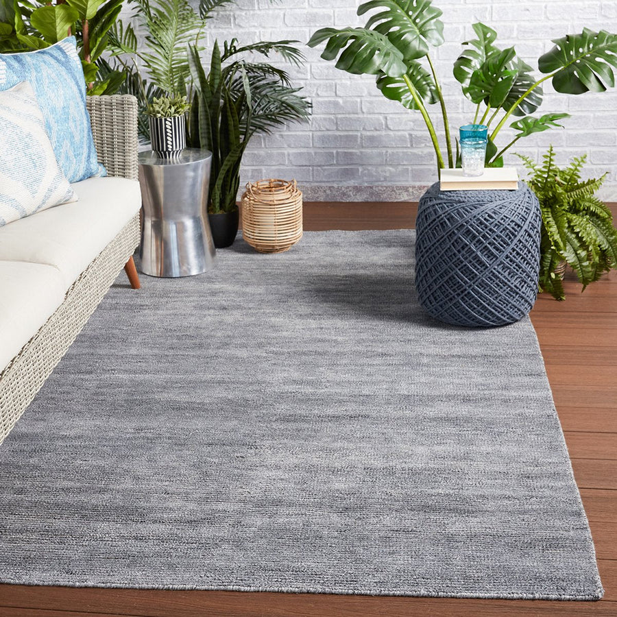 Jaipur Rebecca Limon Solid Gray Blue RBC11 Rug