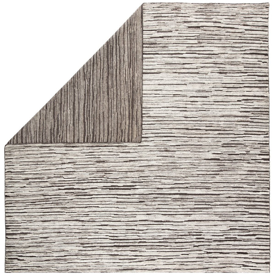 Jaipur Reign Ramsay Stripes Dark Gray Ivory REI13 Rug