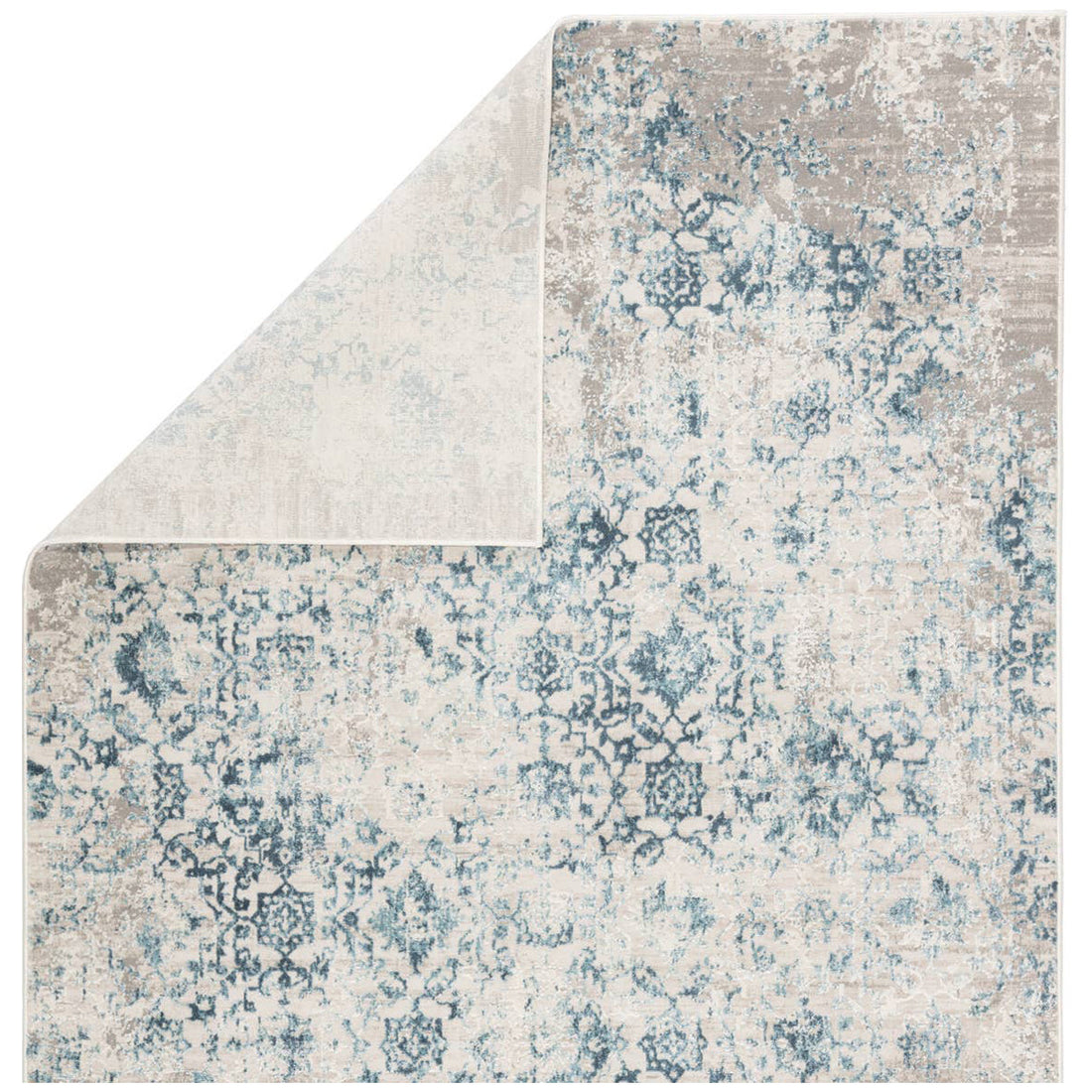 Jaipur Cirque Siena Damask Blue Ivory CIQ20 Rug