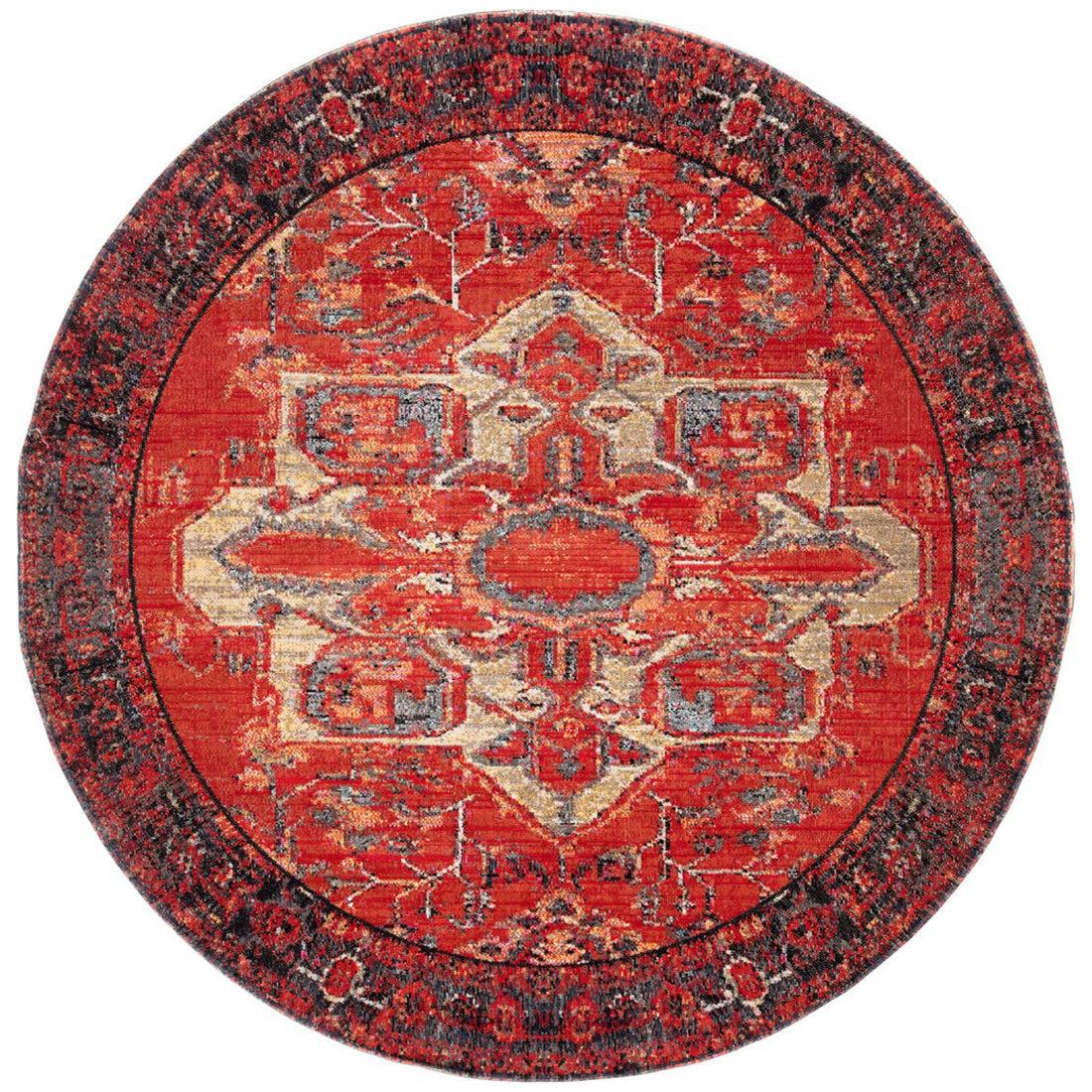 Jaipur Polaris Leighton Medallion Red Blue POL06 Rug