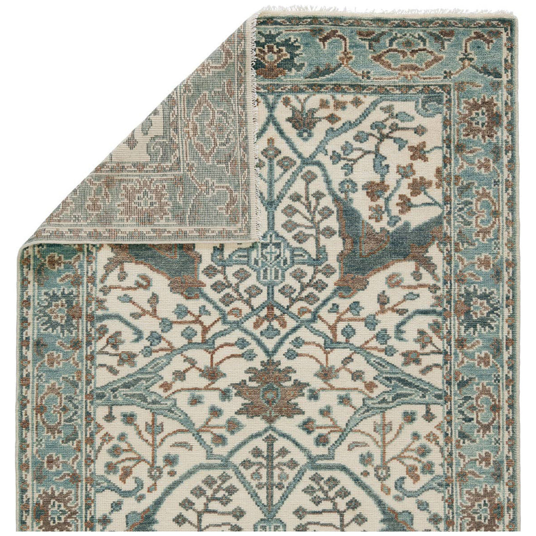 Jaipur Salinas Slayton Medallion Ivory Light Teal SLN11 Rug