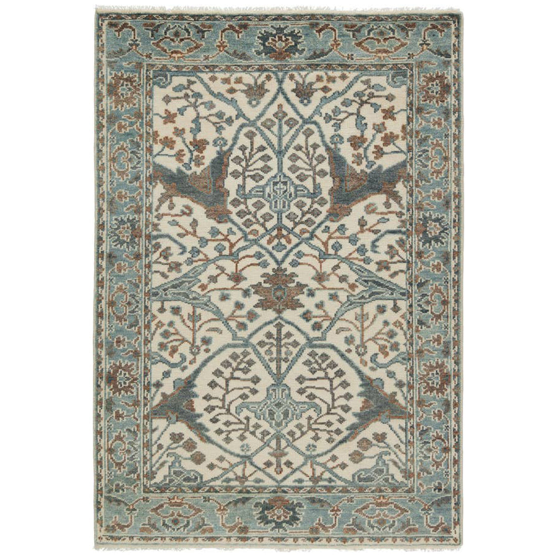 Jaipur Salinas Slayton Medallion Ivory Light Teal SLN11 Rug