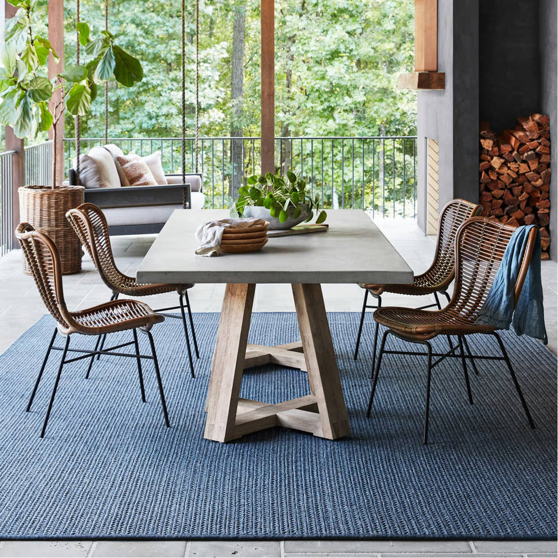 Jaipur Blue Polypropylene Viscose Polyester NIP02 Rug