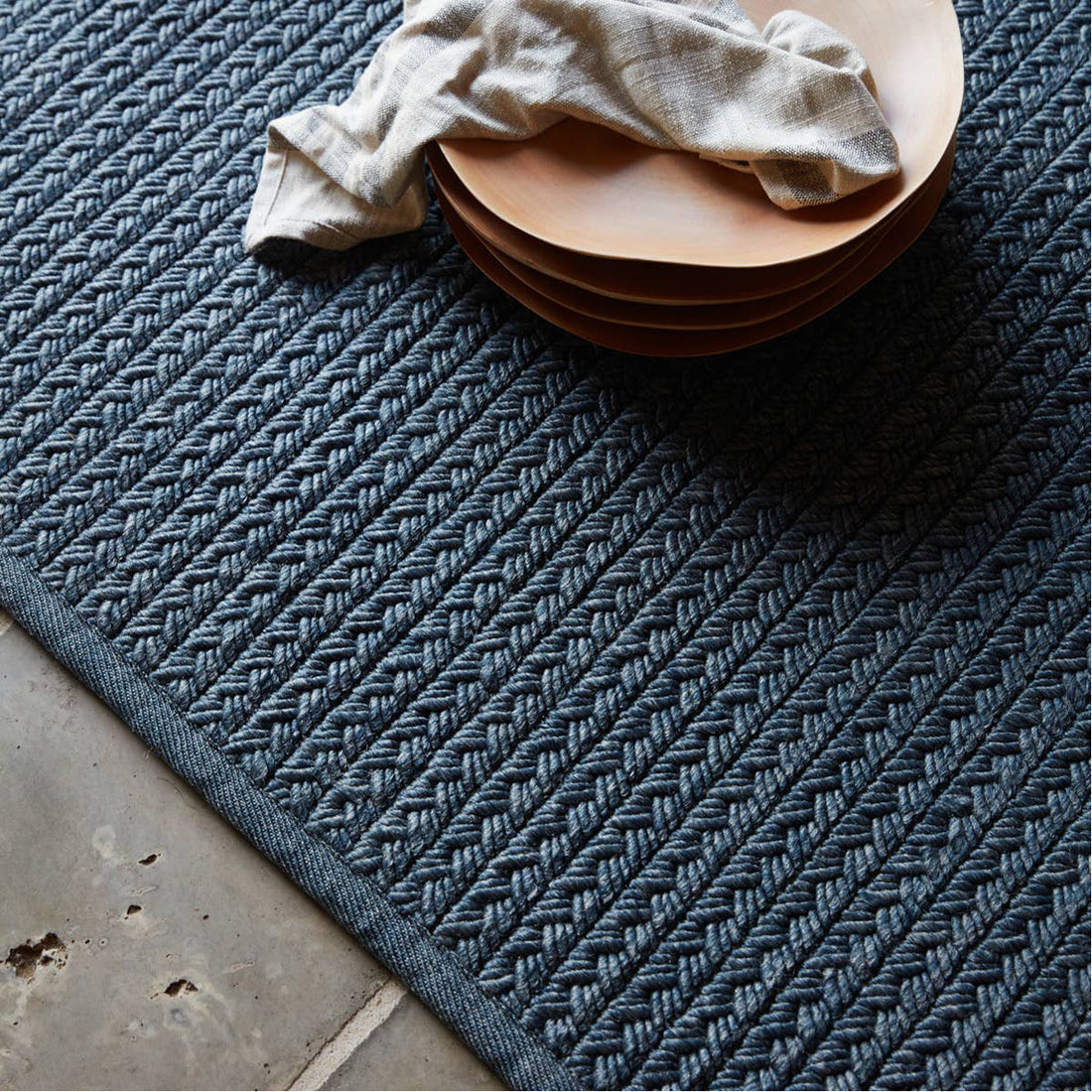 Jaipur Blue Polypropylene Viscose Polyester NIP02 Rug