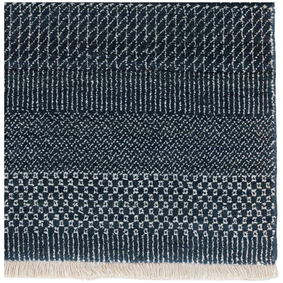 Jaipur Merritt Adler Tribal Dark Blue Ivory MER03 Rug