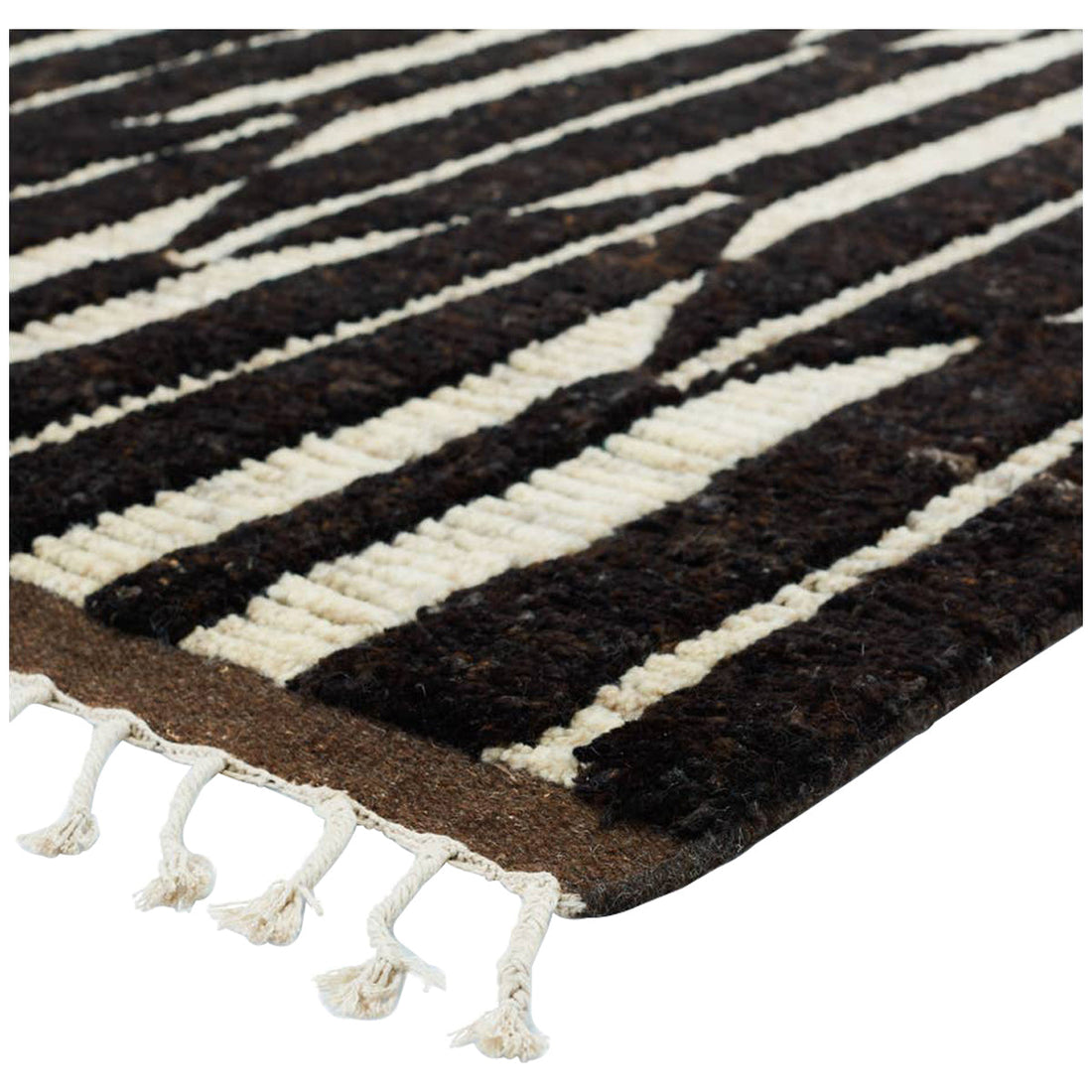 Jaipur Keoka Quest Geometric Dark Brown Ivory KEO02 Rug