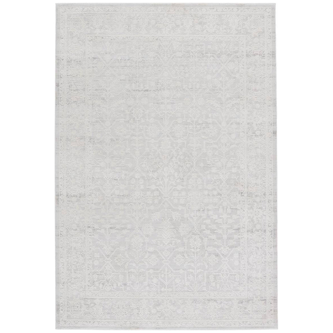 Jaipur Cirque Riella Floral Light Gray Cream CIQ41 Rug