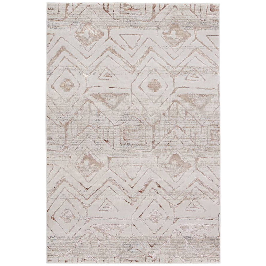 Jaipur Malilla by Nikki Chu Kalindi Tribal Cream Taupe MLI06 Rug