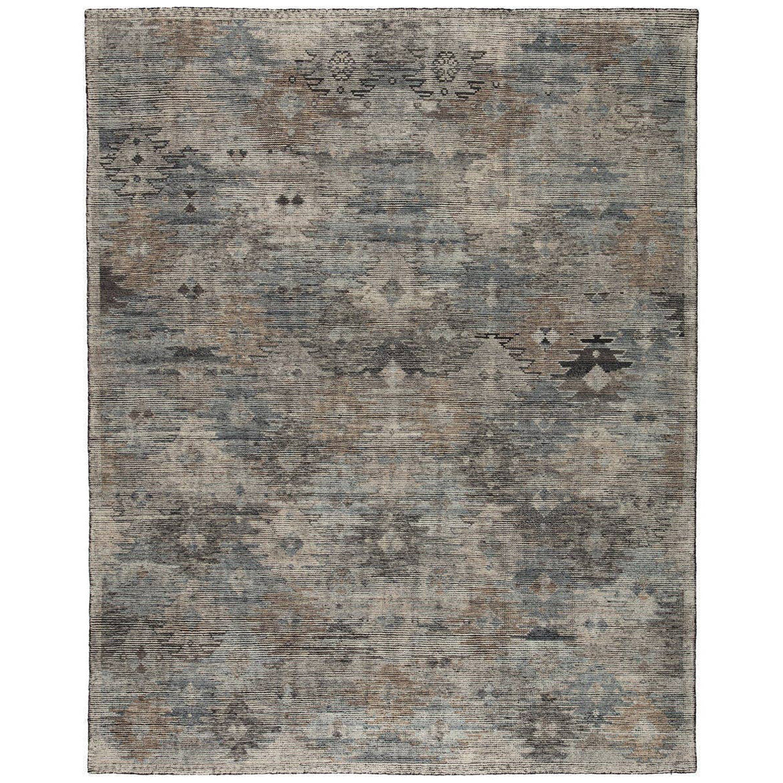 Jaipur Rize Nakoda Tribal Geometric Black White RIZ08 Rug