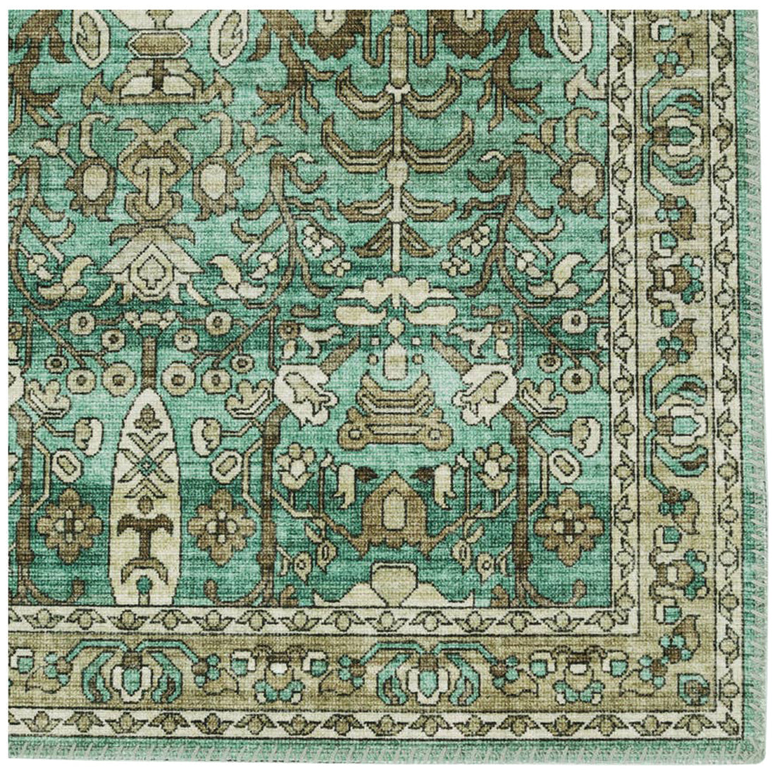 Jaipur Keyara by Nikki Chu Razi Trellis Green Tan KNC05 Rug