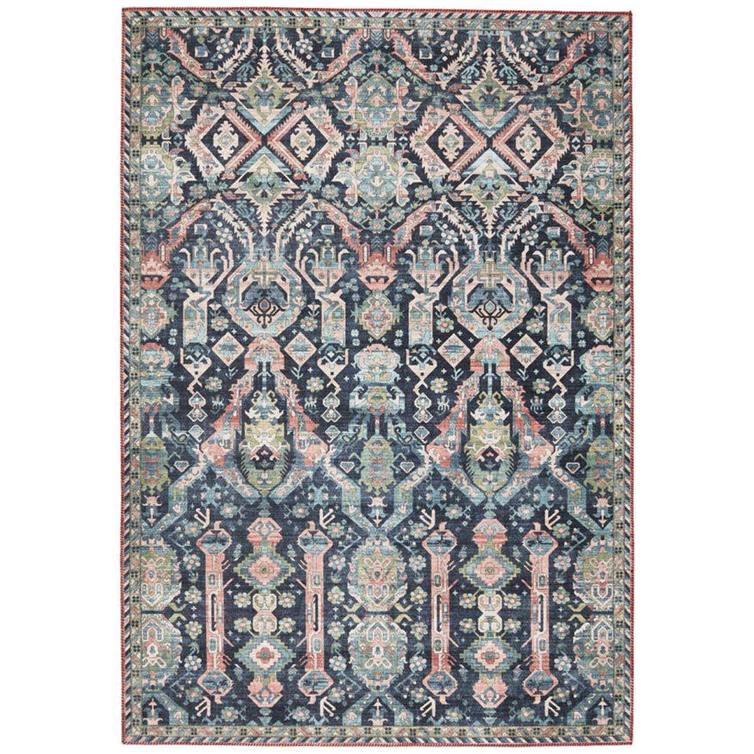 Jaipur Keyara by Nikki Chu Teleza Trellis Dark Blue Clay KNC06 Rug